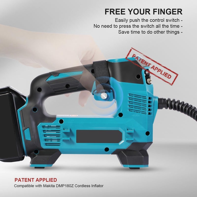 Lenink Trigger Lock Button Compatible with Makita DMP180Z, Power Button On/Off Control Clamp Lock Compatible with Makita Cordless Inflator Air Compressor - Image 2